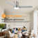 Amici Modern 48'' Flush Mount Ceiling Fan with LED Lights and Remote Control