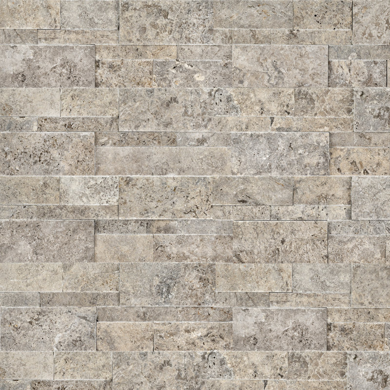 Stonecrest 9 in. x 24 in. Split Face Natural Stone Ledger Panel Wall Tile, Argento Way