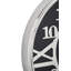 Silver Metal and Black Round Wall Clock