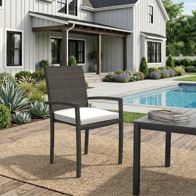Dining ChairSeat Pad Replacement Cushion – 17.5L x 18.5W x 2D, Spectrum Dove Sunbrella® Plainweave