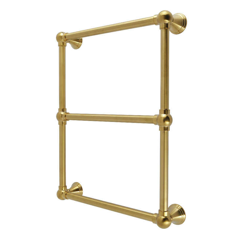 Kingston Brass Maximilien 18-Inch X 24-Inch Brass Wall Mount 3-Tier Towel Rack, Brushed Brass