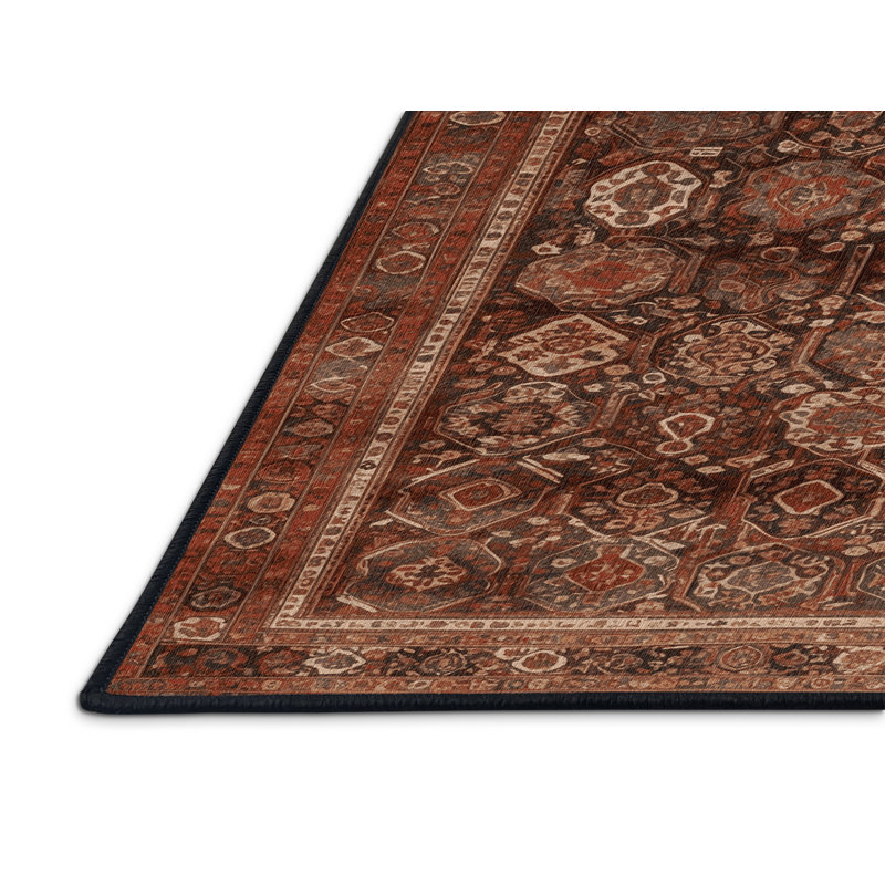 Tapis brun lavable à la machine, Carré 3 pi