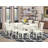 5 Piece Modern Dining Table Set Includes a Rectangle Wooden Table with Butterfly Leaf and 4 Dining Chairs, Linen White-422940501-430643640-485507186