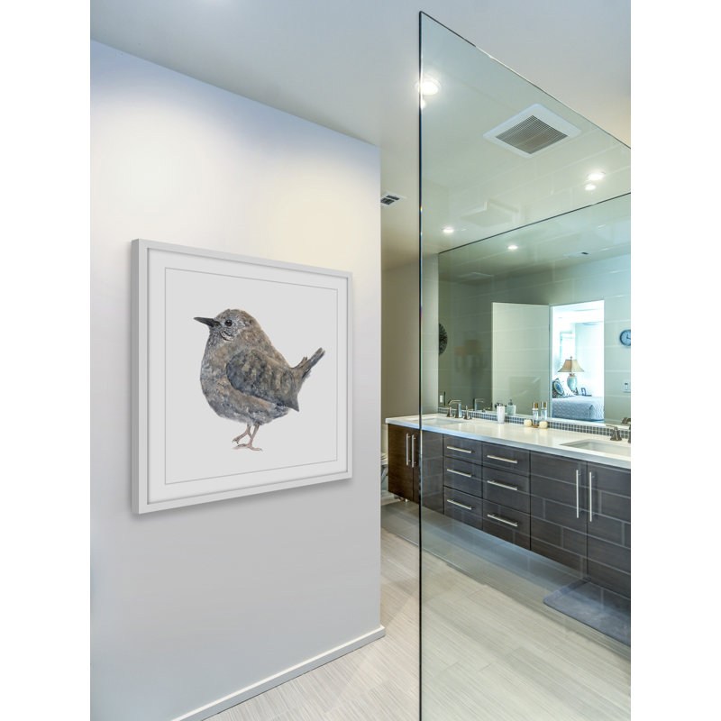 « wren oiseau » par la cartouche sparrow, reproduction d’art encadrée, H 18 po x l 18 po x P 1,5 po