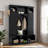 Modern Hall Tree With Adjustable Shelves, Side Cabinets, Top Compartments And Hooks-1244562567
