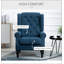 Fauteuil d'appoint capitonné à dossier haut