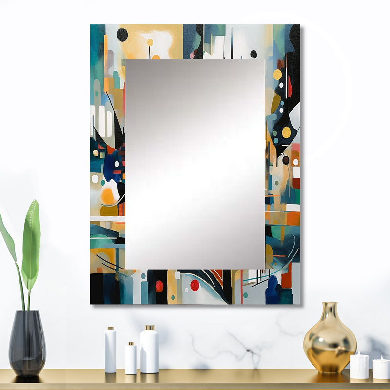 Transcending Reality II - Landscapes Wall Mirror, Green Decorative Mirror, Printed Metal Art, 32" x 24"