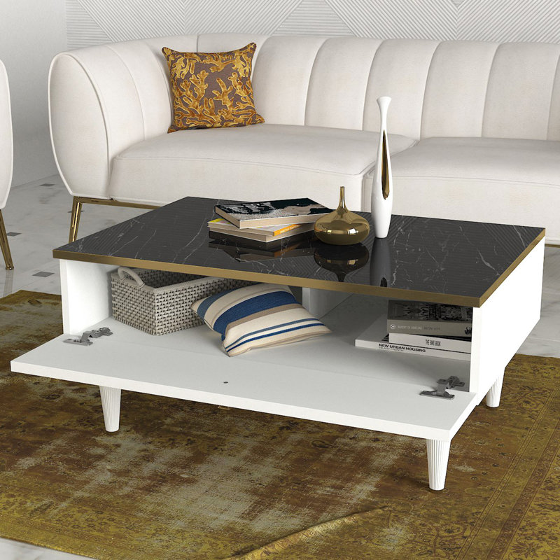 Milie Four Leg Coffee Table with Storage