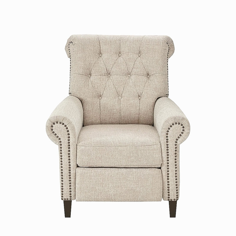 Push Back Recliner, White