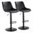 Adjustable Swivel Bar Stools, Counter Height Bar Stool with Footrest, Modern PU Leather Bar Chairs for Kitchen Island, Dining Room, Black(Set of 2)-255861044-255861040