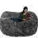 Bean Bag Chair Lounger - Large 6 Ft Faux Fur Classic Shredded Memory Foam Filled Furniture Bean Bag Chair Lounger with Removable and Machine Washable Cover - Bean Bag Sofa Lounger with Soft Micro Fiber Cover  - Six Foot Bean Bag Lounger Multiple Colors