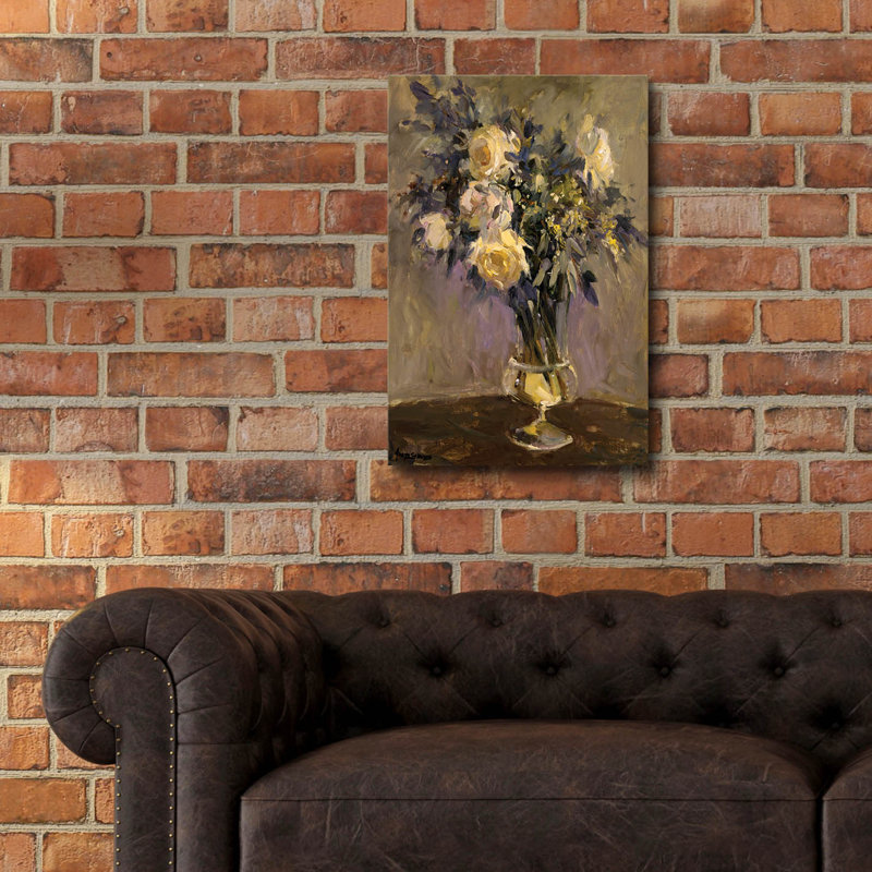 Art mural en verre Epic Art «Evening Vase» par Allayn Stevens, 16 po x 24 po, H 24 po x l 16 po