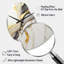 Abstract Geode Marble White And Gold II - Pear Shape Large White Wall Clock - Unique Shape-105482731