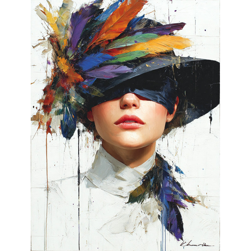 Art mural sur toile Masked Glamour II, H 48 po x l 36 po