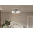 Gid 21.13 In. 3 Light Integrated LED Black Modern Semi Flush