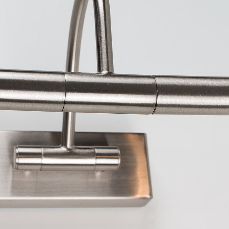 Capri 2 -Light Hardwired Wall Mounted Picture Light, Brushed Chrome