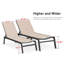 Chaise longue d'extérieur en métal avec table-89153795