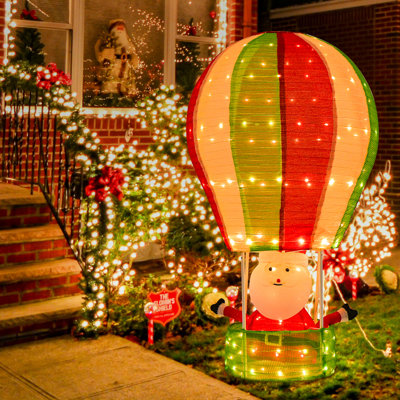 Père Noël en montgolfière pliable