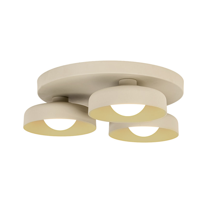 3-Light Nordic Dome LED Flush Mount Ceiling 