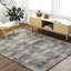 Tapis brun rectangulaire en polypropylène / polyester tissé à la machine Brod-689991815