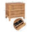 Hazel Set of 2 Rustic 3-Drawer Side Tables for Living Room, Hallway or Entryway with Hidden Storage