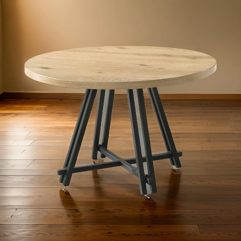 Thandie Round Metal Base Dining Table