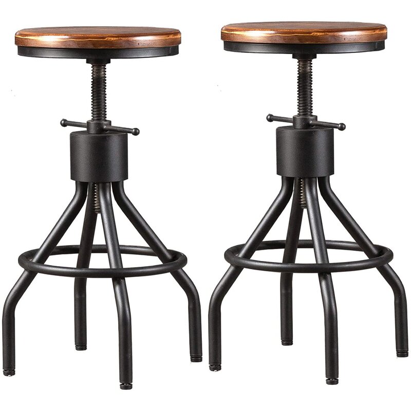 17 Stories Swivel Counter Stool with Metal Frame & Reviews | Wayfair