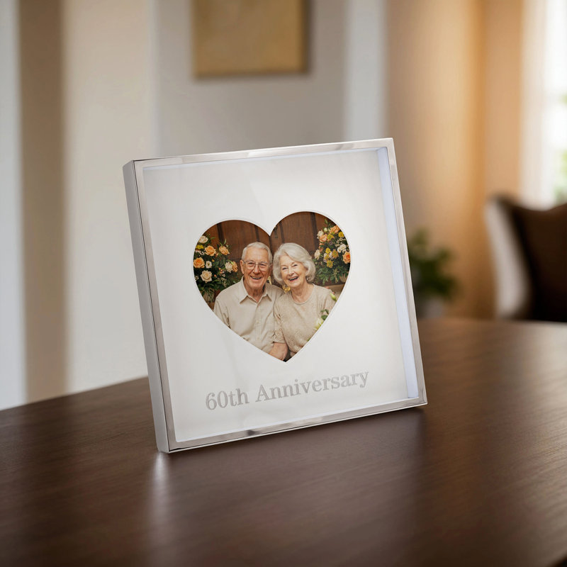 Silver Metal Picture Frame with Mat