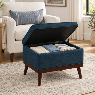 Luciano Mid Century Storage Ottoman
