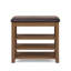Banc brun avec réglage de la hauteur, bois d'hévéa naturel, éponge haute, trois couches de cuir de ventilation, siège en éponge