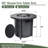 30" Propane Gas Fire Pit Table, 50000 BTU Round Steel Fire Pit For Outside Patio Deck Garden Courtyard-Black