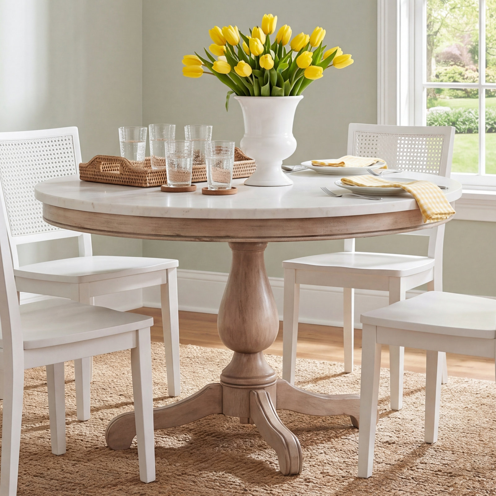 Aberdale 44" Dining Table, Tan
