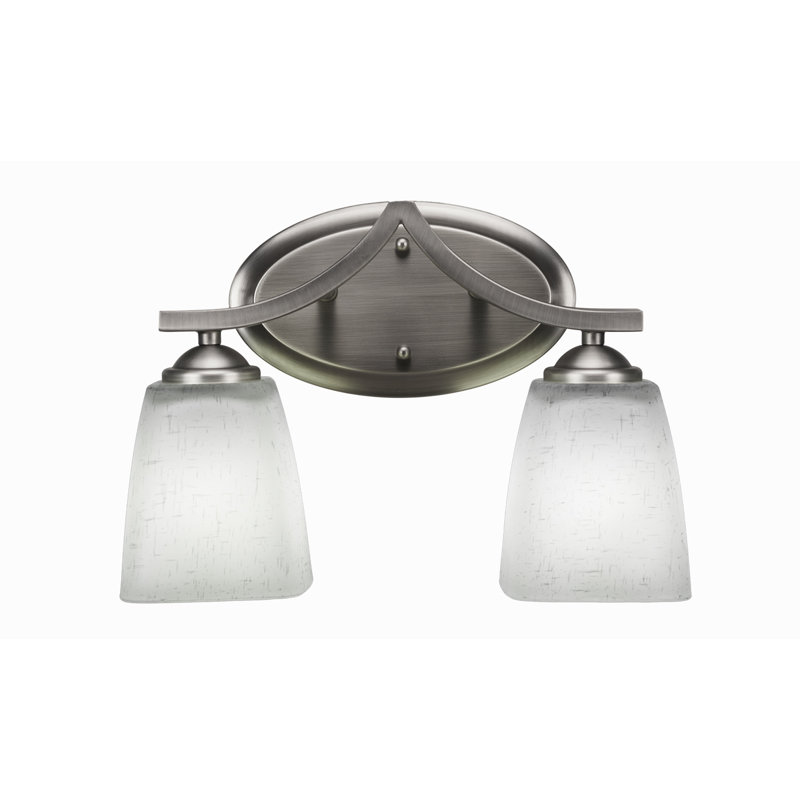 Zilo 2 Light Bath Bar, White Muslin