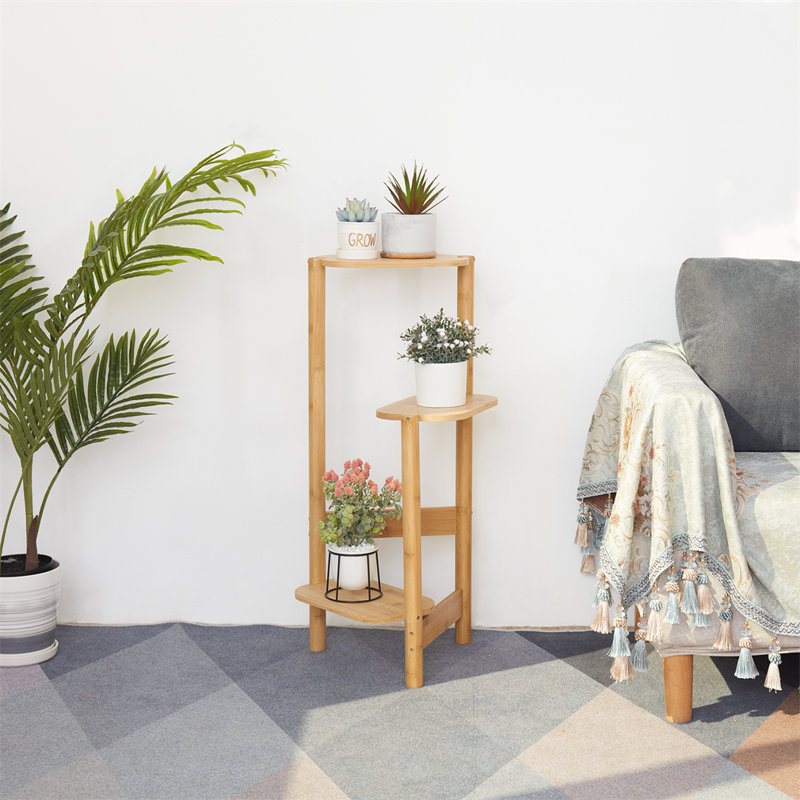 Jahquel Weather Resistant Plant Stand, Natural
