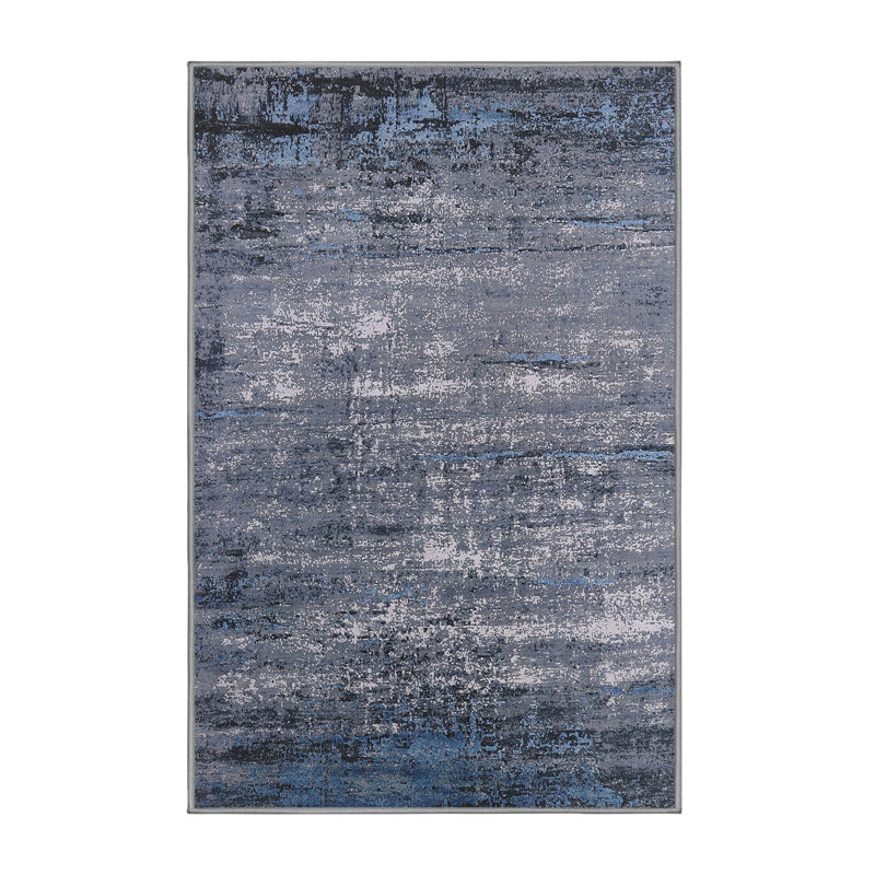 Tapis bleu / brun Brantice, Rectangle 8 pi x 12 pi