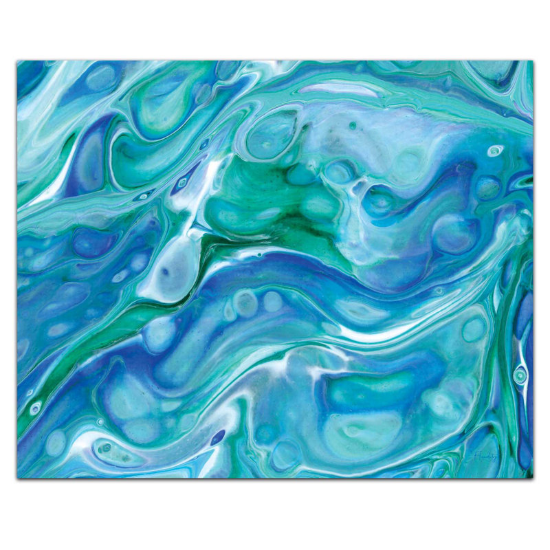 Planche à découper en verre trempé 10 "x 8" CounterArt Ocean Vibe