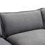 Chenille moderne pour espace de vie - gris, 5 coussins, rembourrage moelleux en forme de L gris avec mobilier de luxe et de chambre-2106655767
