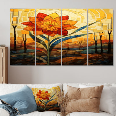 Ernesto - Ensemble de 4 jonquilles murales