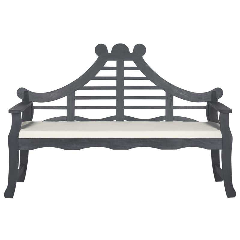 Banc de jardin en bois Cullins, Gris cendré