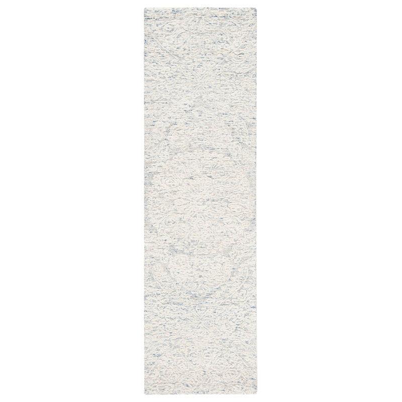 Metro Hand Tufted Indian Wool And Cotton With Latex Solid Color Rug, Runner 2'3" x 8'