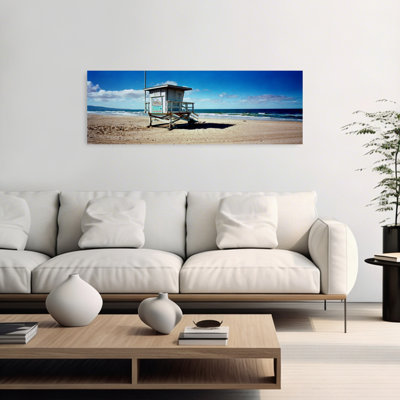 8Th Street Lifeguard Station, Manhattan Beach, Los Angeles County, California, Usa Abstract Contemporary Beach Landscape Wall Art