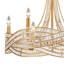 Lustre 25 pouces Anatasia en or laqué avec filigrane de cristal transparent