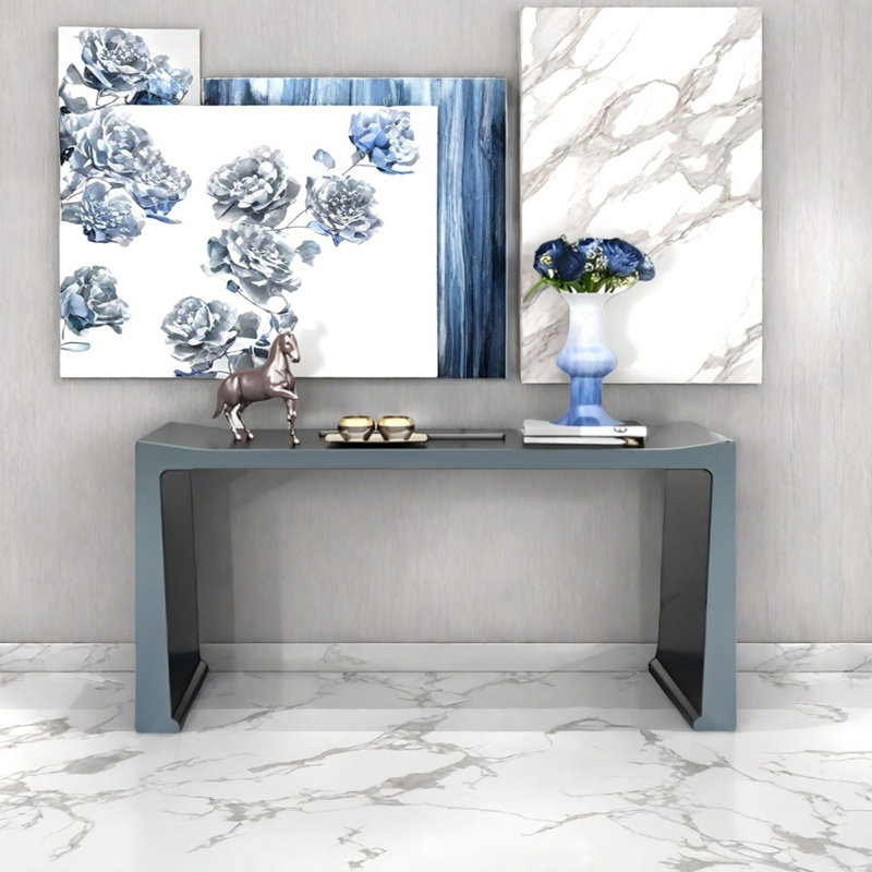 Modern Minimalist Art Console Table, 35.43" H x 66.93" W x 13.78" D