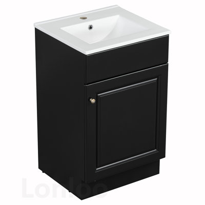 Meuble-lavabo polyvalent avec lavabo et nombreuses options de rangement
