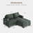 L-shaped Corduroy Sectional With Storage Ottoman-1938791884