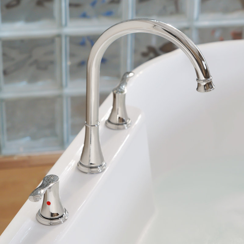 2-Handle High Arc Widespread Roman Tub Faucet, Polished Chrome