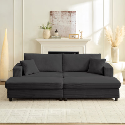 Chaise longue double surdimensionnée avec 2 repose-pieds et capacité de 900 lb