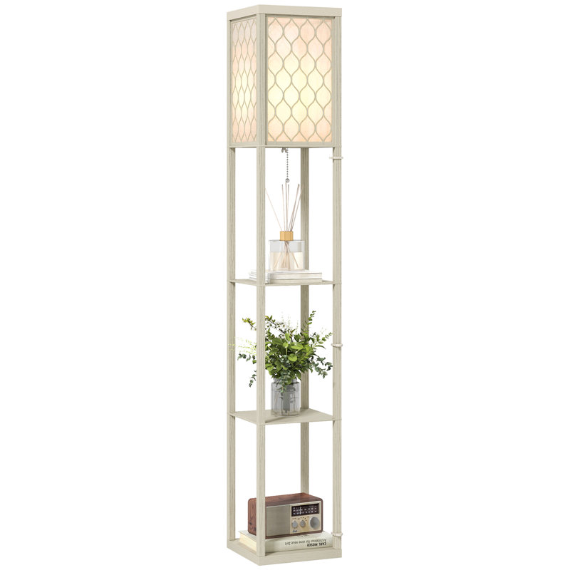 160cm Melamine Faced Column Floor Lamp, Yellow