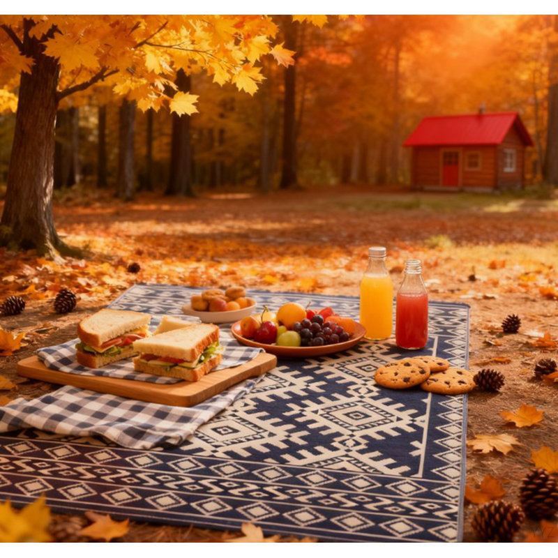 Tapis réversible, tapis d'extérieur pour le patio pour la décoration, tapis de camping extérieur