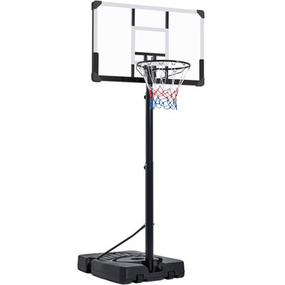 Yaheetech  Adjustable Height Adjustable Foldable 110Cm Metal Portable Fill-Size Basketball Hoop